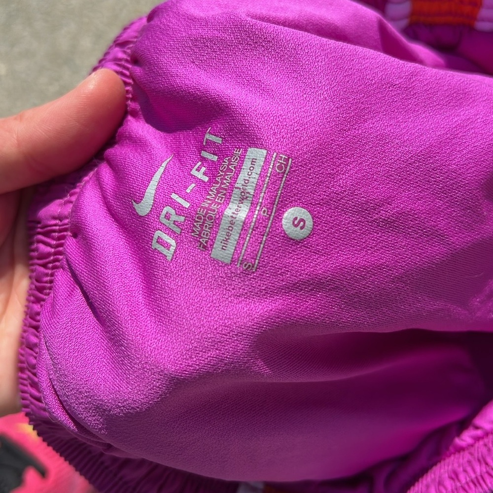 Nike purple orange Tempo running Shorts S Small athletic - Picture 7 of 8